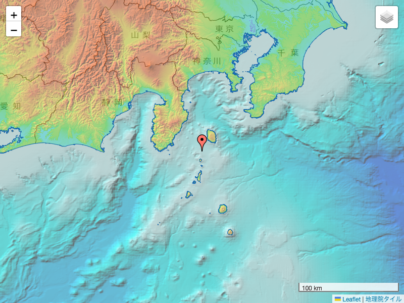 地震 2023年2月24日 16:15ごろ 伊豆大島近海 マグニチュード2.3 最大震度1