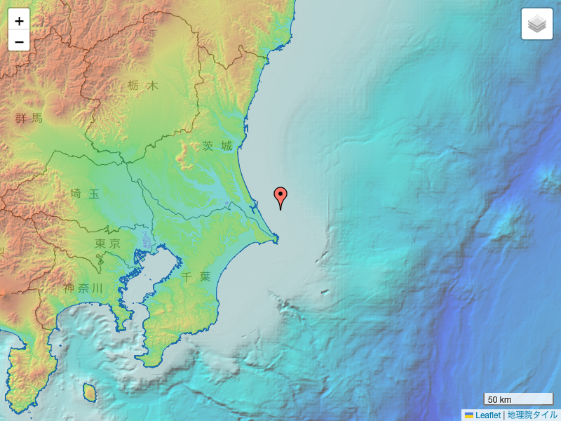 地震 2023年2月28日 13:07ごろ 茨城県沖 マグニチュード3.4 最大震度1