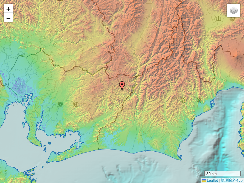 地震 2023年3月7日 21:13ごろ 愛知県東部 マグニチュード3.3 最大震度2