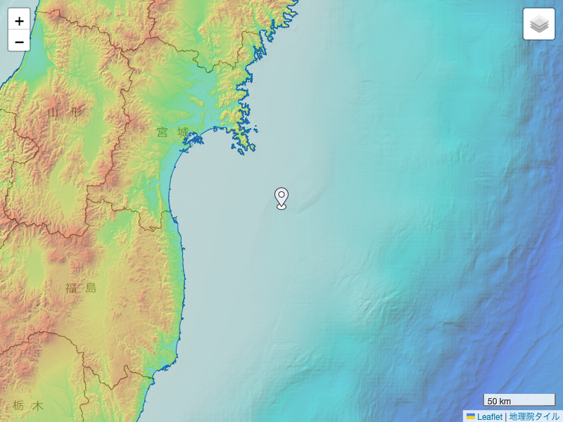 地震 2023年3月14日 13:36ごろ 宮城県沖 マグニチュード4.2 最大震度1