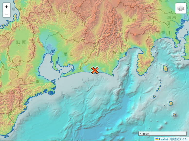 地震 2023年3月28日 4:00ごろ 静岡県西部 マグニチュード3.3 最大震度1