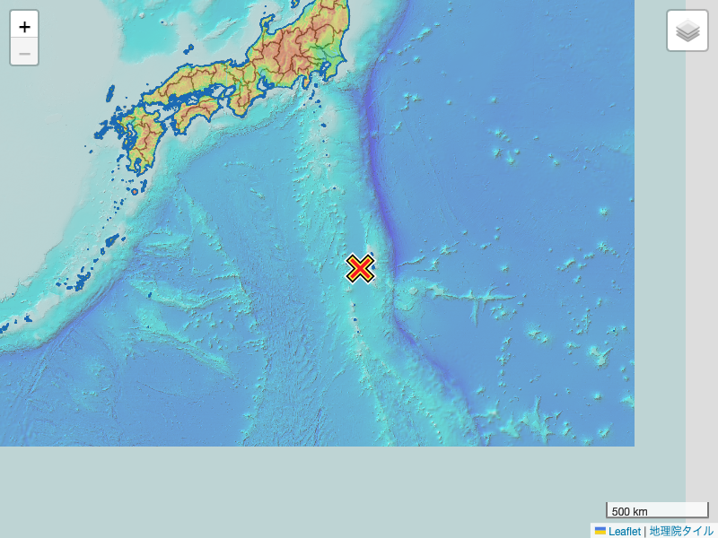 地震 2023年4月14日 10:04ごろ 父島近海 マグニチュード4.2 最大震度1