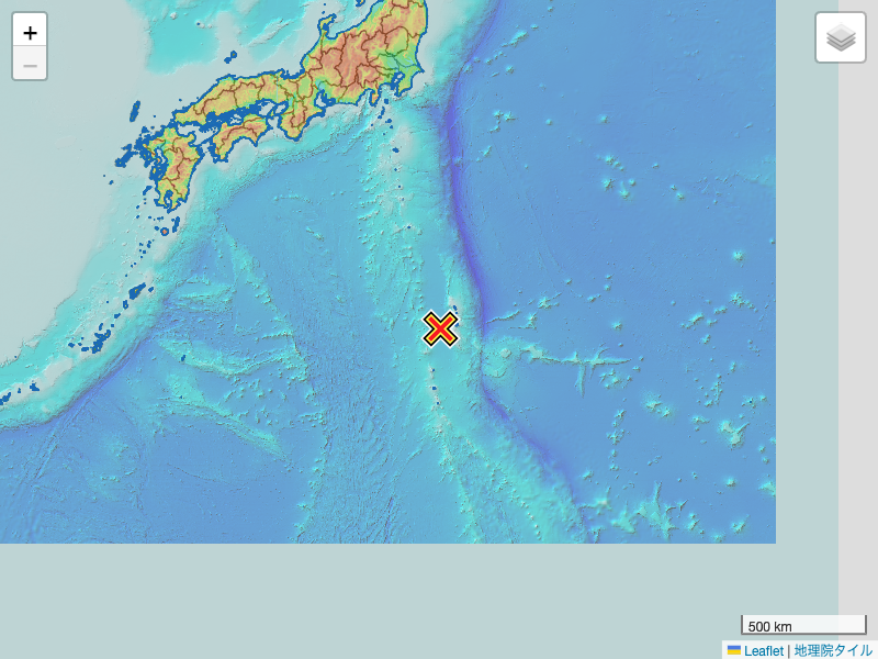 地震 2023年4月20日 9:42ごろ 父島近海 マグニチュード4.4 最大震度1